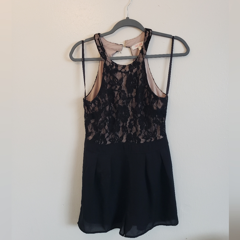Black lace romper